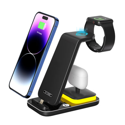 15W Fast Charge Vertical Wireless Charger for Phone, Watch & Headset